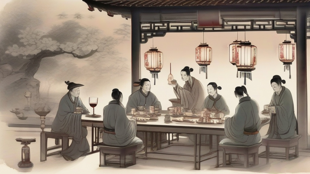 中国酒文化的多维镜像：从礼器到诗魂的千年嬗变